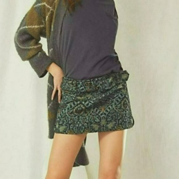 Free Peole On-The Go Jaquard Mini Skirt -6 - Picture 2 of 7